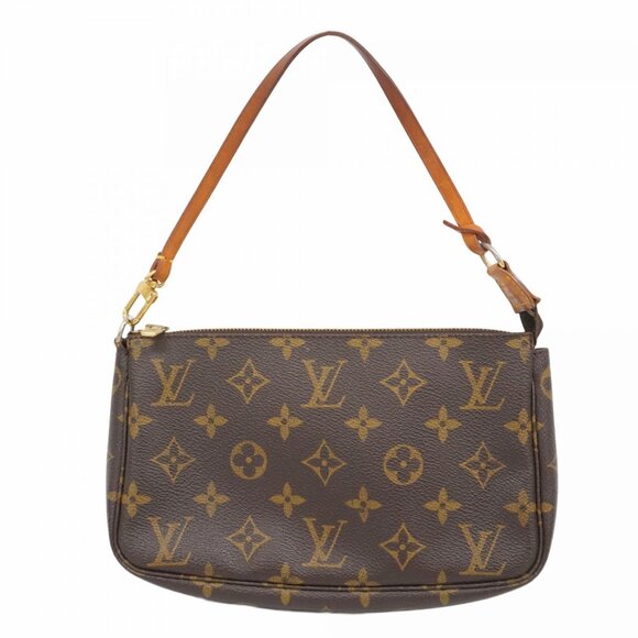 LOUIS VUITTON Brown Monogram Pochette Pouch